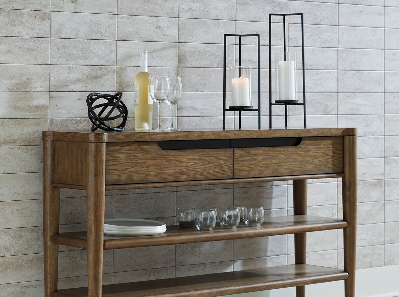 add style and function with a sideboard