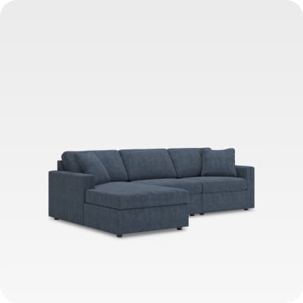 Modmax 3-Piece Modular Performance Fabric Sofa Chaise