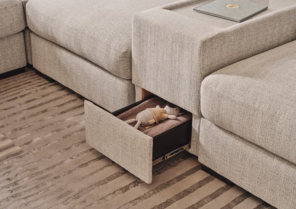 hidden storage keeps clutter out of sight