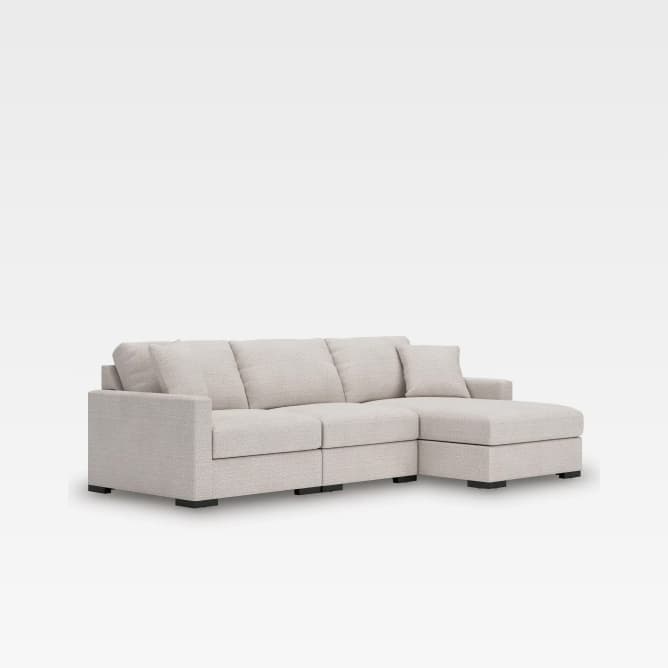 Modmax Premier 3-Piece Modular Performance Fabric Sofa Chaise