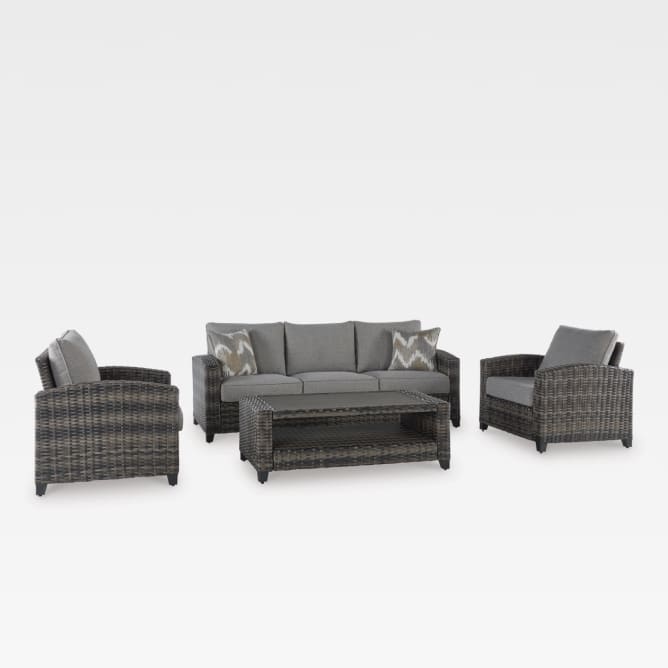 Oasis Court 4-Piece Outdoor Conversation Set