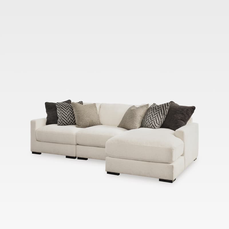 Elissa Court 3-Piece Performance Fabric Modular Sofa Chaise